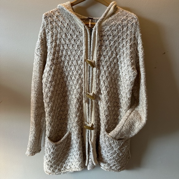 Free People Cream Textured Cardigan - Picture 1 of 4
